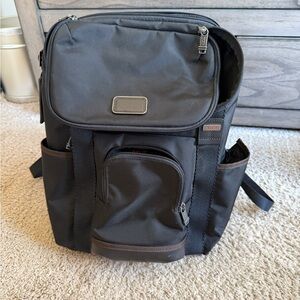 Tumi Thornhill Backpack- Black with Brown Trim